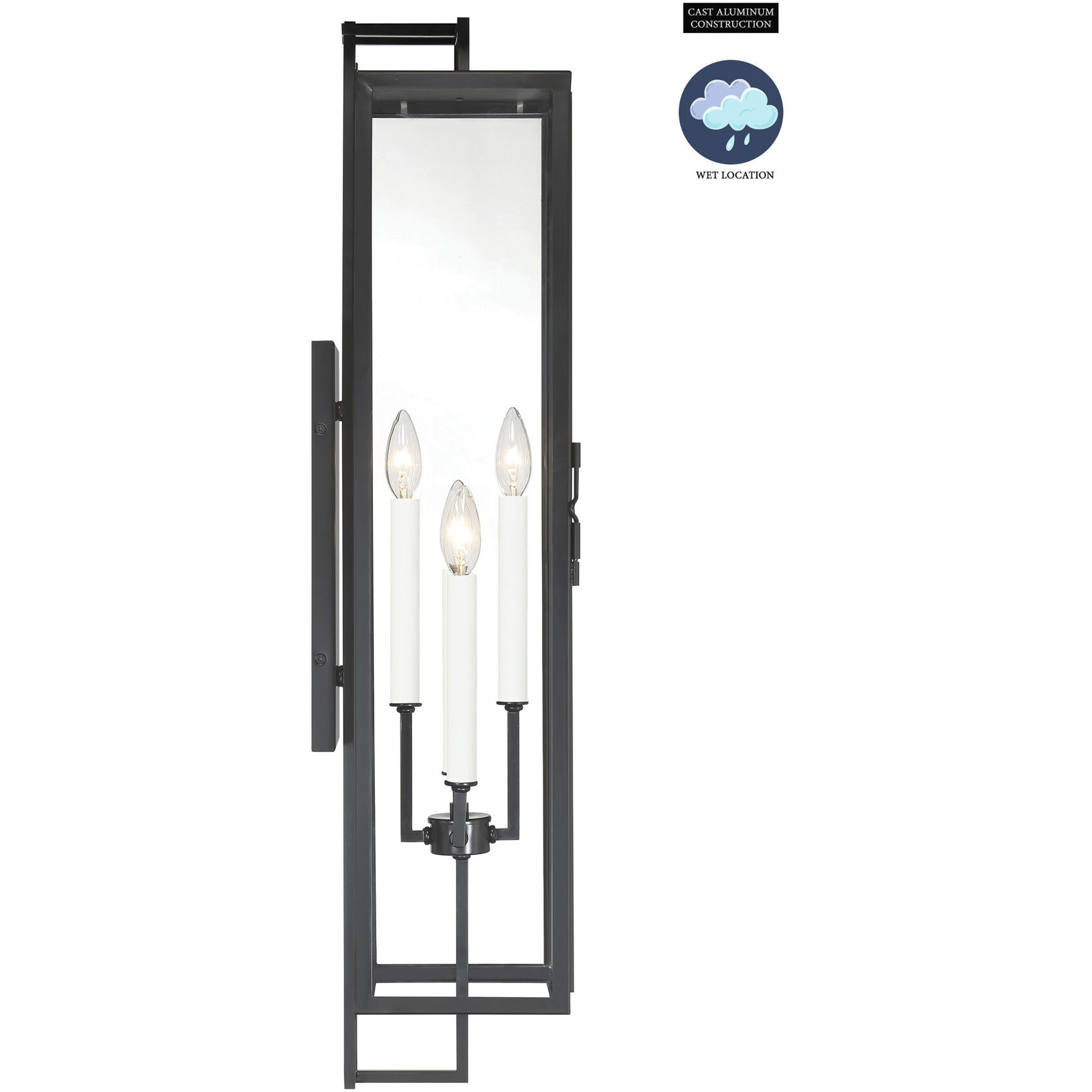 Knoll Road 4 Light 35 inch Coal Outdoor Wall Mount, Great Outdoors